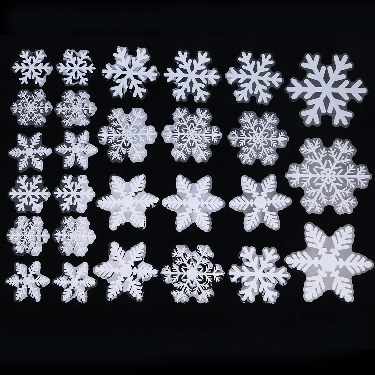 

2PC Christmas Snowflakes Stickers Electrostatic Festival Free Collage Store Glass Car Restaurant Ornament