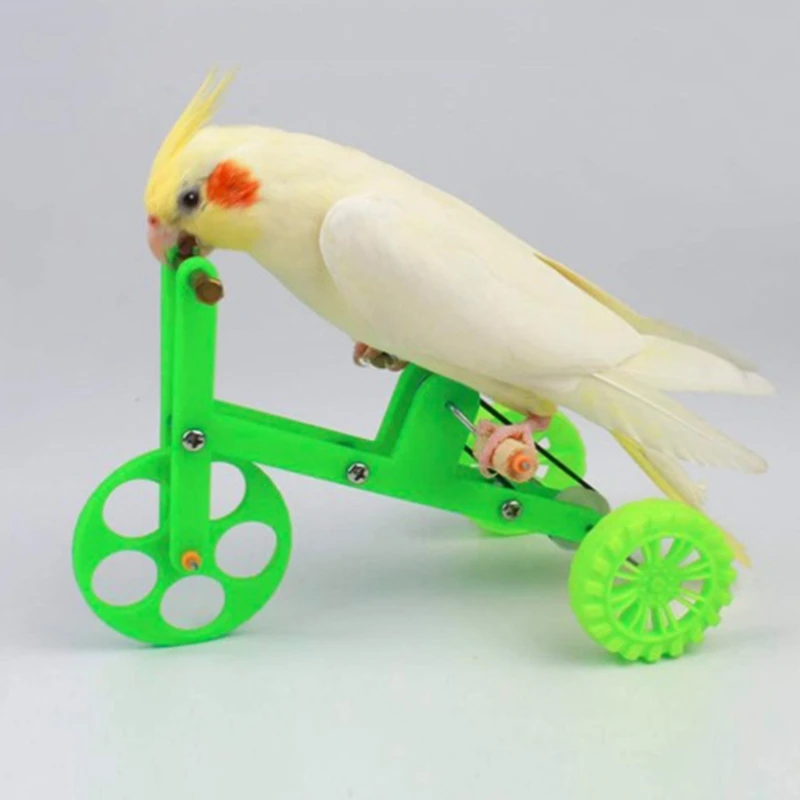 

Funny Parrot Bike Toy Birds Training Plaything Supplies Educational Interactive Props for Parakeet Lovebird Pet Bird Bicycle Toy