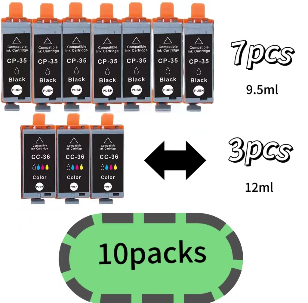 B-T совместимый чернильный картридж для замены Canon PGI-35 PGI 35 BK CL36 (7 черный 3 цвета) 10