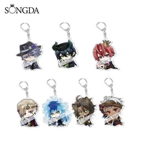 twisted wonderland riddle rosehearts anime acrylic keychain cartoon figures cosplay bag pendant keyring chain fan gift cos props