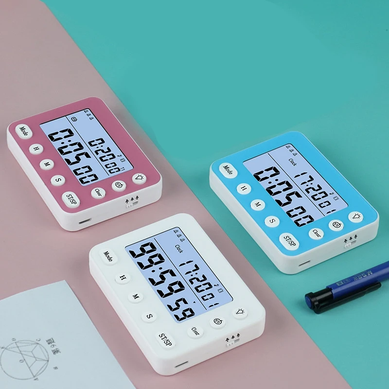 

Тихий будильник с двойным экраном, дисплей, таймер, будильник, тихий таймер с вибрацией