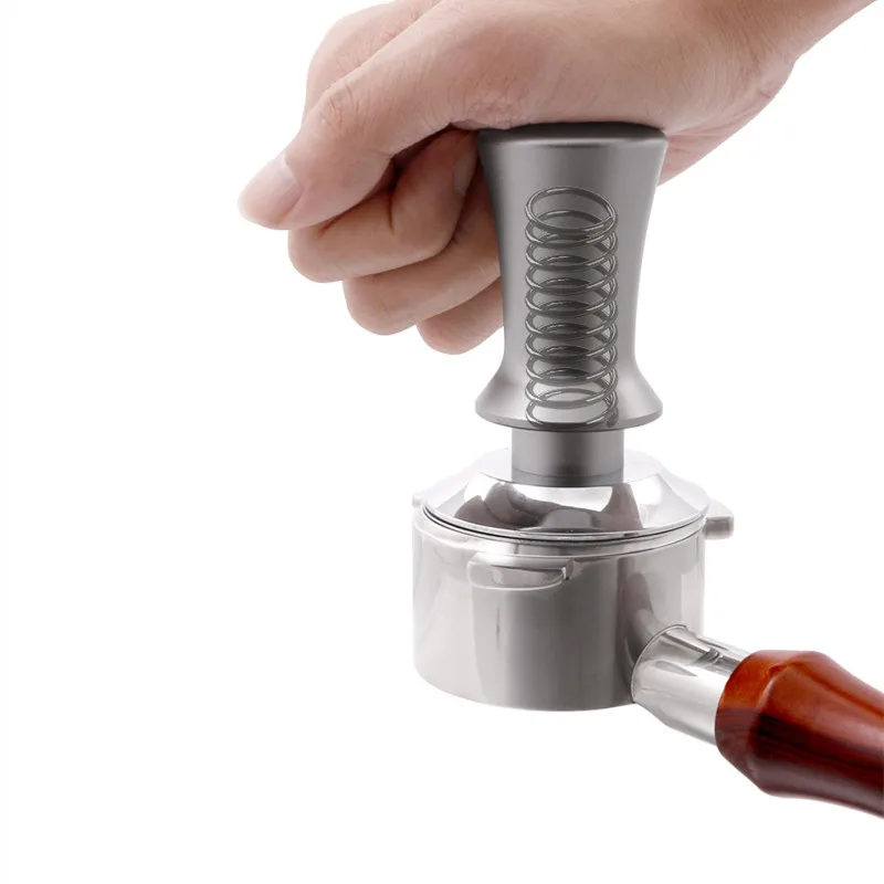 

51mm 53mm 58mm Coffee Tamper Constant Pressure Stainless Steel Solid Adjustable Spring Coffee Press Hammer Home Coffeeware