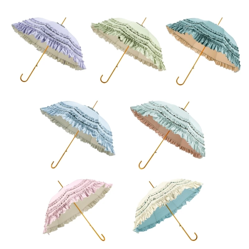 Женский кружевной зонтик винтажный свадебный купольный принцессы для косплея