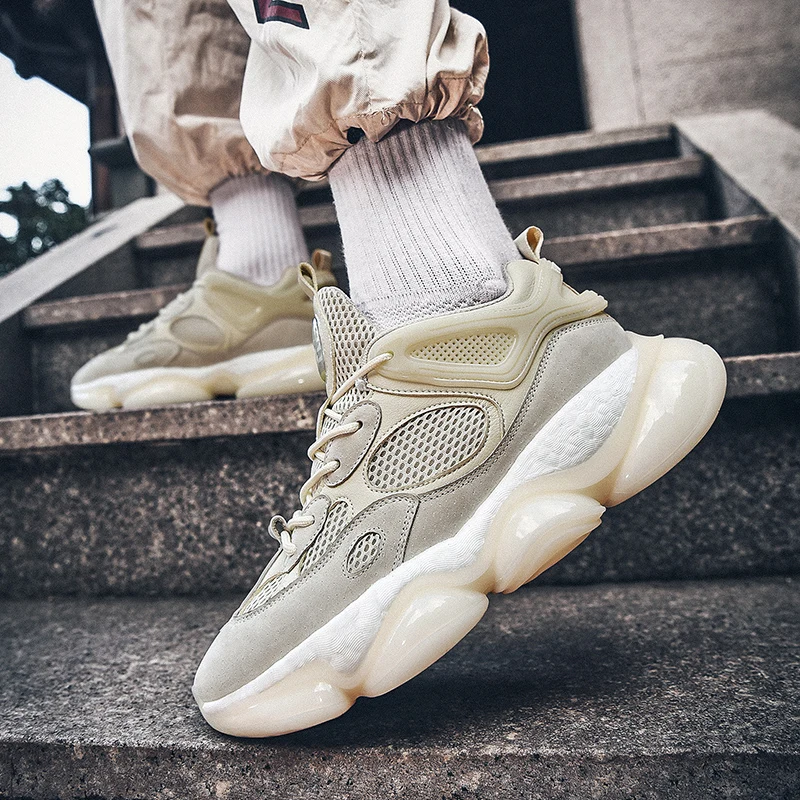 New Fashion Men's Running Shoes High quality Chunky Sneakers Men Shock-absorbing Sports Shoes Men Trainers Athletics Sneakers