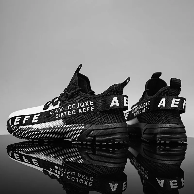 Mens Running Shoes Breathable Comfortable Sneakers Men Tennis Trainers Lightweight Casual Sports Shoes Male Lace-up Anti-slip