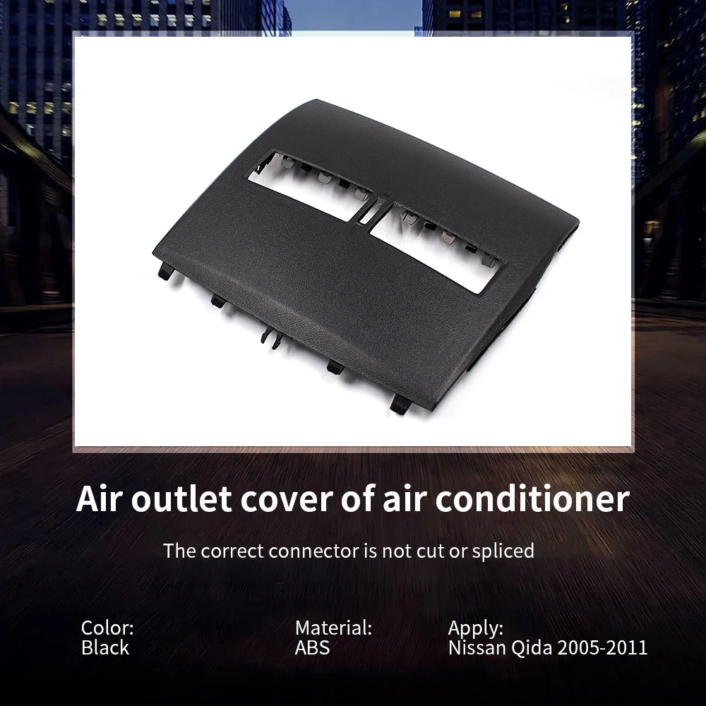 

Car air conditioning socket finisher-instrument air conditioning panel vents cover shield for nissan tiida 2005-2011 black
