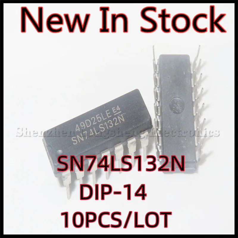 

10PCS/LOT NEW 74LS132 SN74LS132N DIP-14 Four inputs and non-Schmitt triggers In Stock