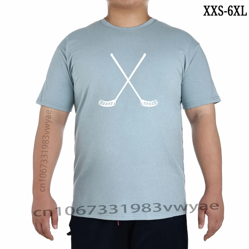 

Make Custom T Shirts Regular Crossed Floorball Sticks Men ONeck ShortSleeve Tee Shirt XXS-6XL