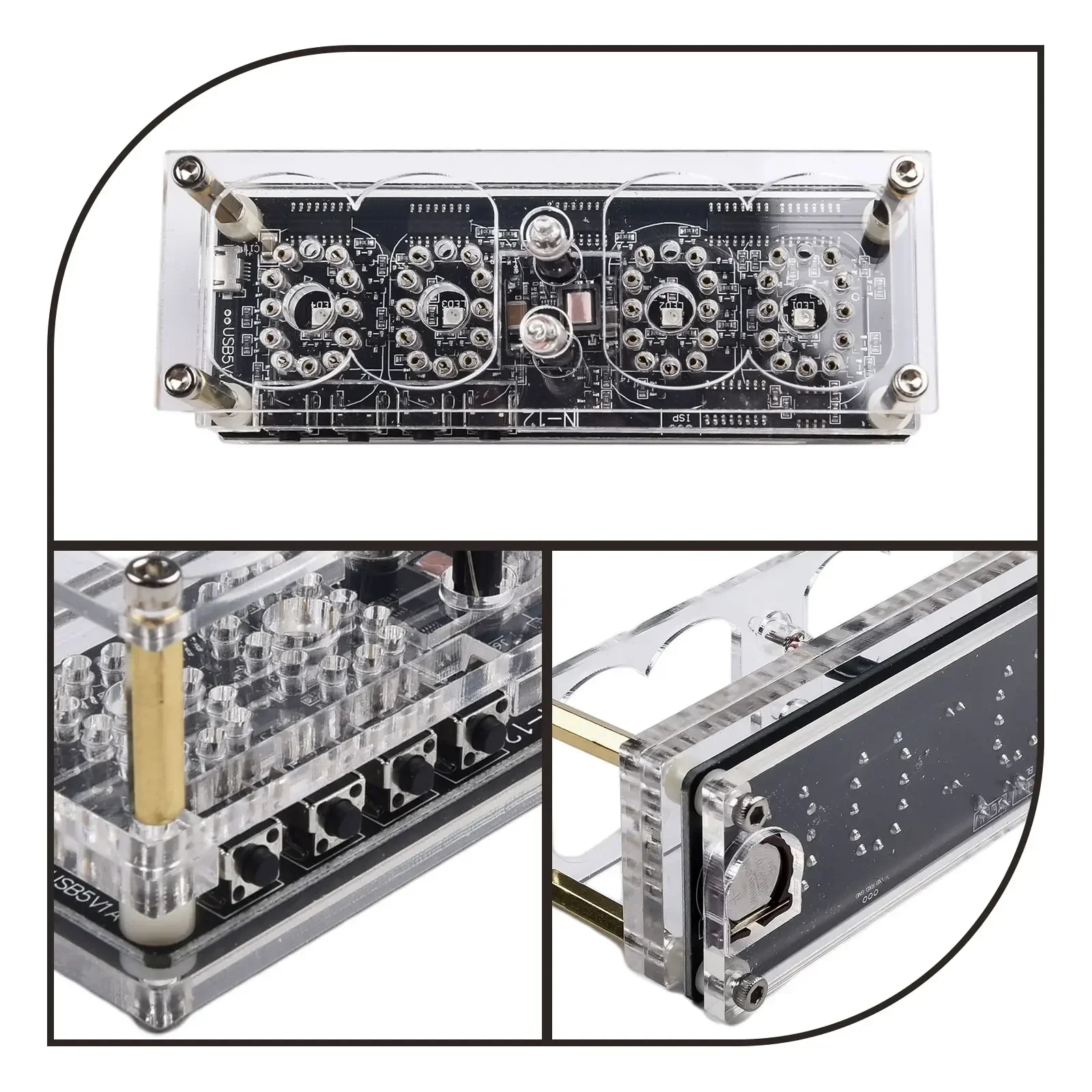 - Флуоресцентные 225 цветов цифровые часы флуоресцентные светящаяся трубка Nixie