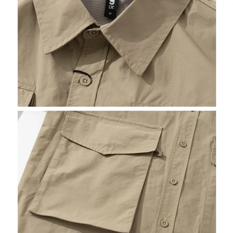 Cityboy японские модные рубашки-карго мужские уличные свободные повседневные