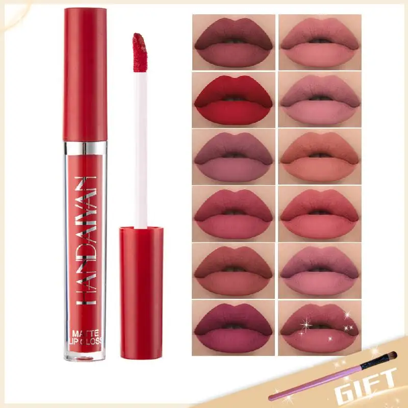 

Matte Lip Gloss Velvet Liquid Lipstick Makeup Long-lasting Waterproof Cosmetics Cream Silky Nude Lip gloss