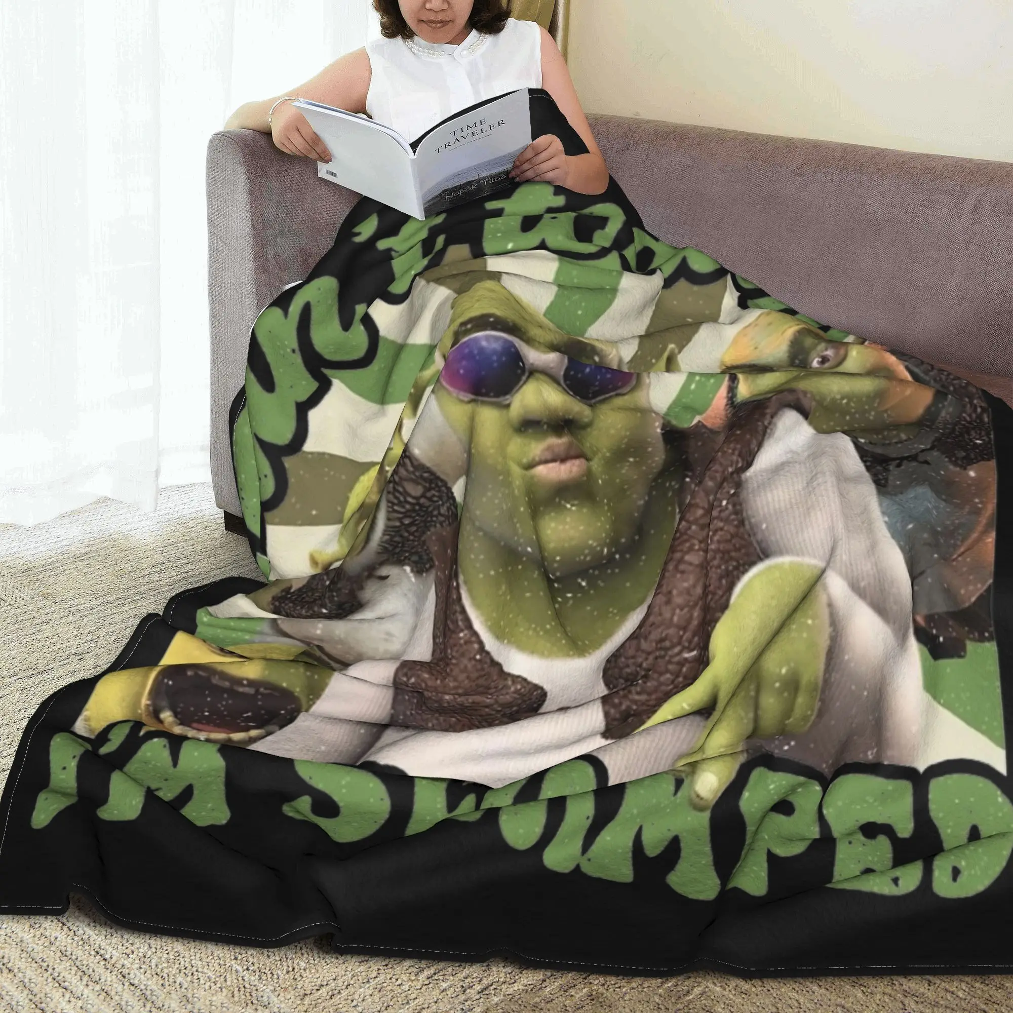 Одеяло в винтажном стиле для мужчин и женщин подарочное Покрывало I'm Swamped не