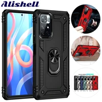 shockproof phone case for xiaomi redmi note 9 pro max 9s 9t 10 pro 11 11t military grade anti drop ring cover for redmi note 7 8