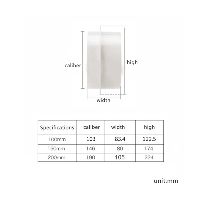 

Блокатор тяги трубы Заслонка обратной тяги Вентиляционный канал Линейный вытяжной вентилятор Отверстие B