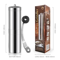 portable grinder stainless steel manual coffee grinder portable manual grinder pepper mill washable hand crank coffee maker