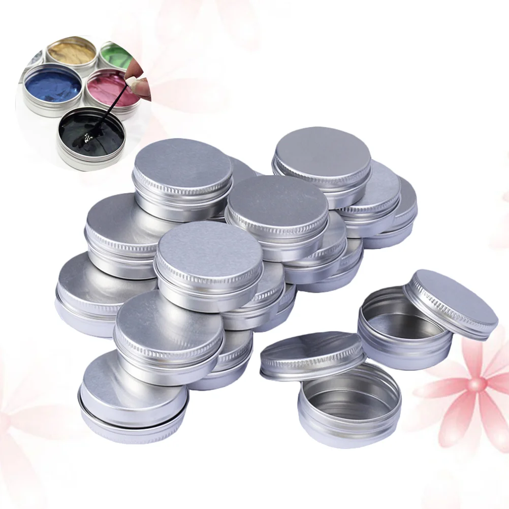 

10pcs 15g Travel Bottles Container Empty Cream Jar Pot with Lid for Makeup Pomade (Aluminium Specimen Box Food storage pots