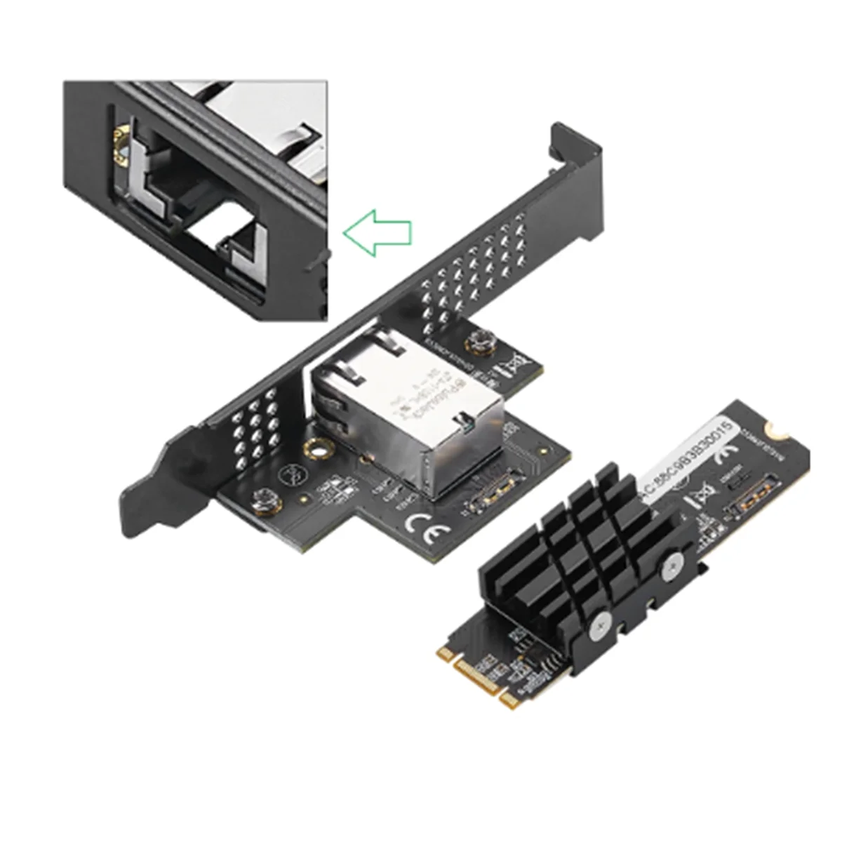 M.2 к однопортовому 10-кратному Ethernet Gigabit Nic B Key M 10G/2.5G/1000M RJ45 Lan Network Adapter Card AQC107