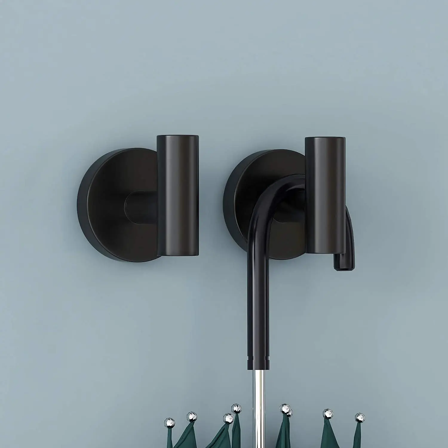 

SUS 304 Stainless Steel Heavy Duty Strong Hooks for Home, Refrigerator, Grill, Kitchen,Key Holder,Black, Multi-Purpose 4pc