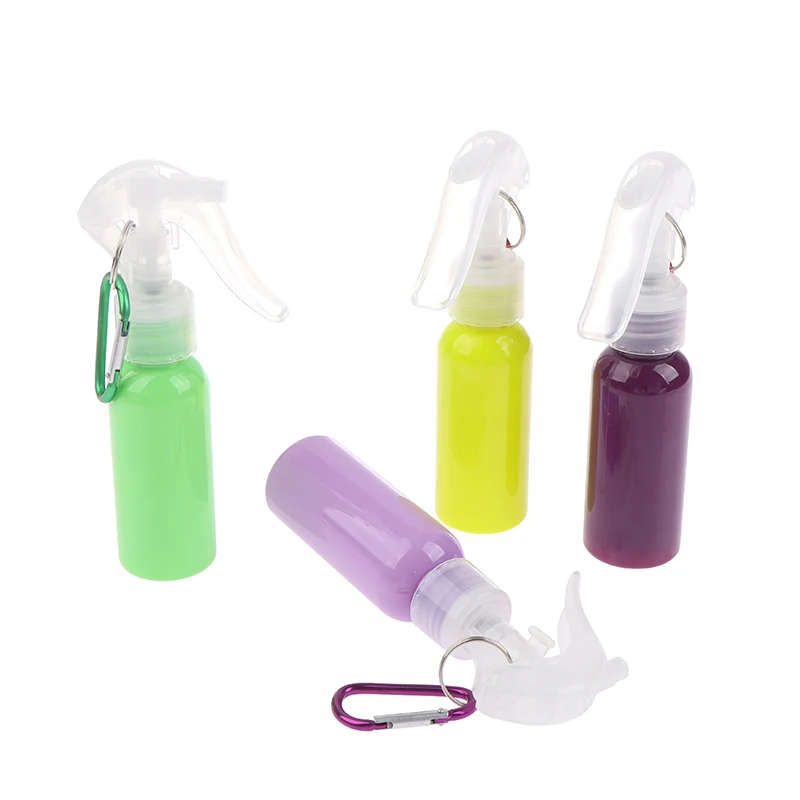 

60Ml Small Mouse Shaped Mist Spray Bottle Transparent Travel Potion Liquid Vaping Refillable Hairspray Pot With Lobster Hook