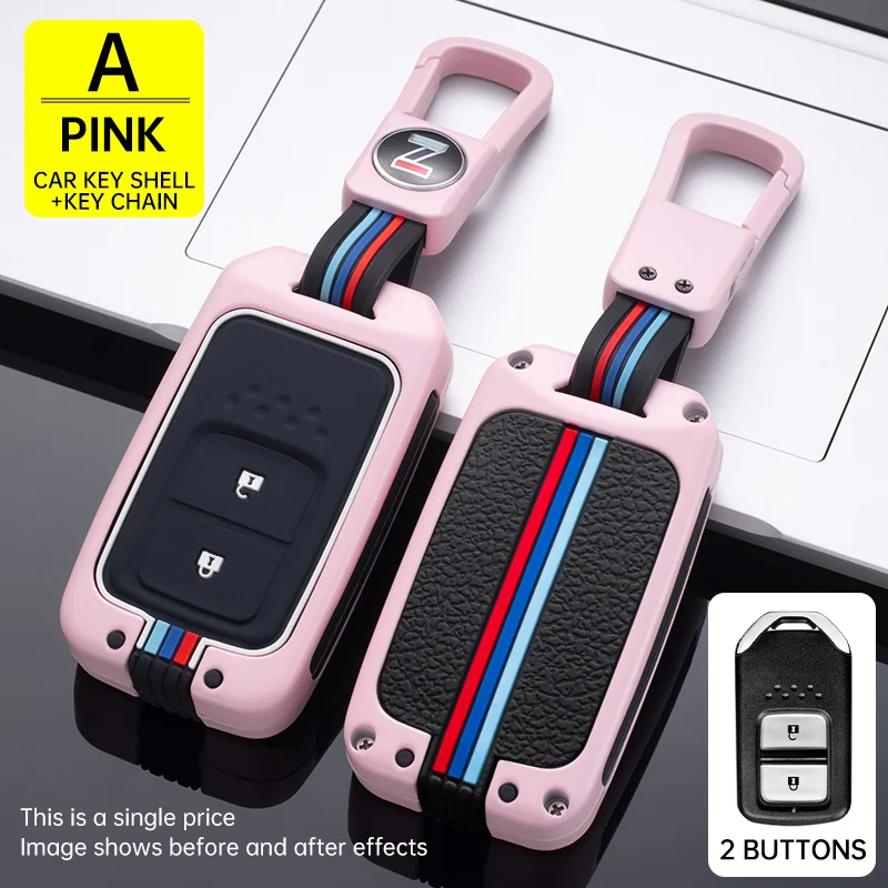 

Pink Car Key Case for Honda Fit Lucky Vezel City Civic Jazz BRV BR-V HRV HR-V Shuttle Gp8 19CRV Jade Fit Freed Odyssey 2017