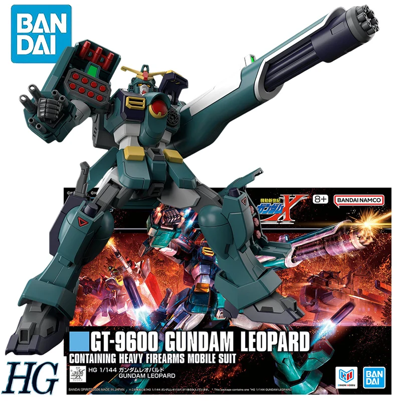 Фото В наличии BANDAI HG 1/144 After War Gundam X Gundam Leopard Аниме-фигурки для сборки, коллекционная модель игрушки