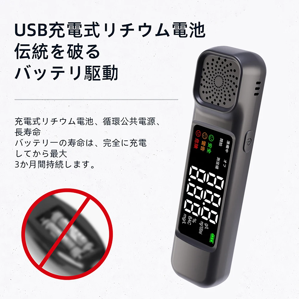 Портативный Бесконтактный Алкотестер для выдувания воздуха цифровой дисплей USB