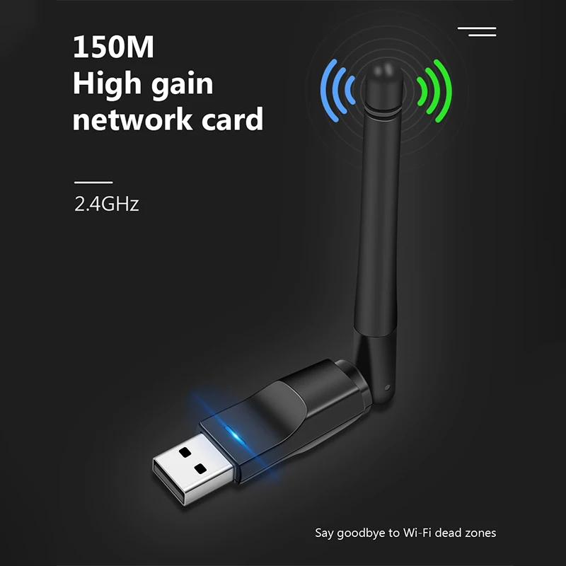 Фото MT7601 Mini USB Wi-Fi адаптер 150 Мбит/с Беспроводная сетевая карта RTL8188 Сетевая карта Wi-Fi приемник для ПК Настольный ноутбук 2,4 ГГц №5