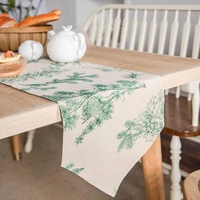 printed table runner placemat pine cone pattern coffee table tv cabinet cover cloth kitchen table home decor