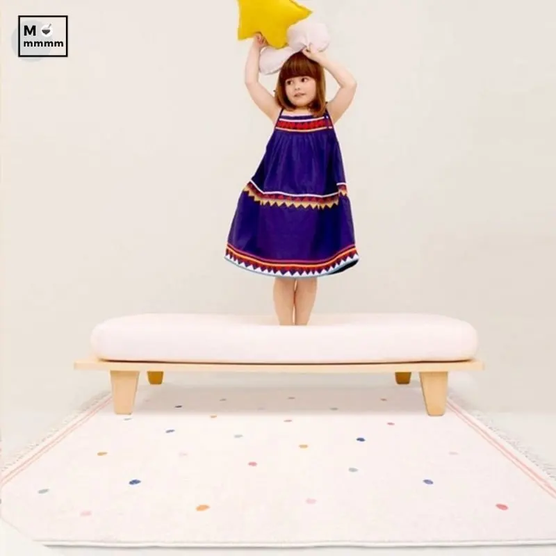 Пушистый детский игровой коврик для детей мягкий ног белый плюшевый детской