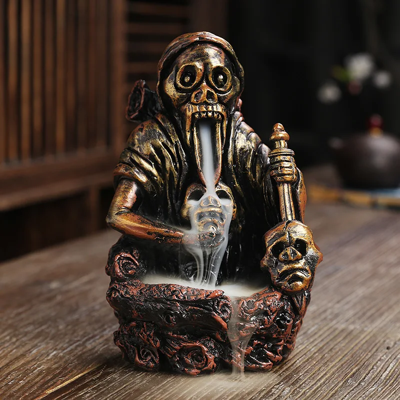 

Incense Waterfall Incense Burner Ceramic Dragon Decorative Game With 20pcs Mixed Incense Cones Waterfall Smoking room Decor