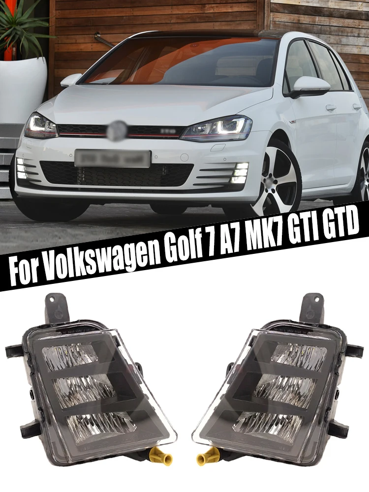 

Car Front LED DRL Fog Lamp Car Accessories Fog Light For VW Golf 7 A7 MK7 GTI GTD 2013 2014 2015 2016 2017 5G0941699 5G0941700