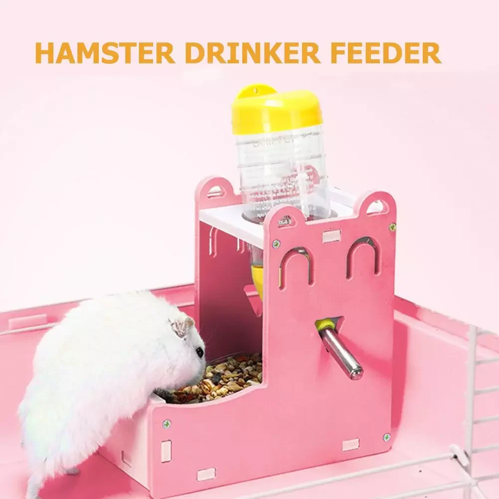 

Hamster Automatic Water Fountain Drinker Food Feeder Cute Water Feeder Bowl Pet Dog Guinea Pig Rabbit Drinking Fountain