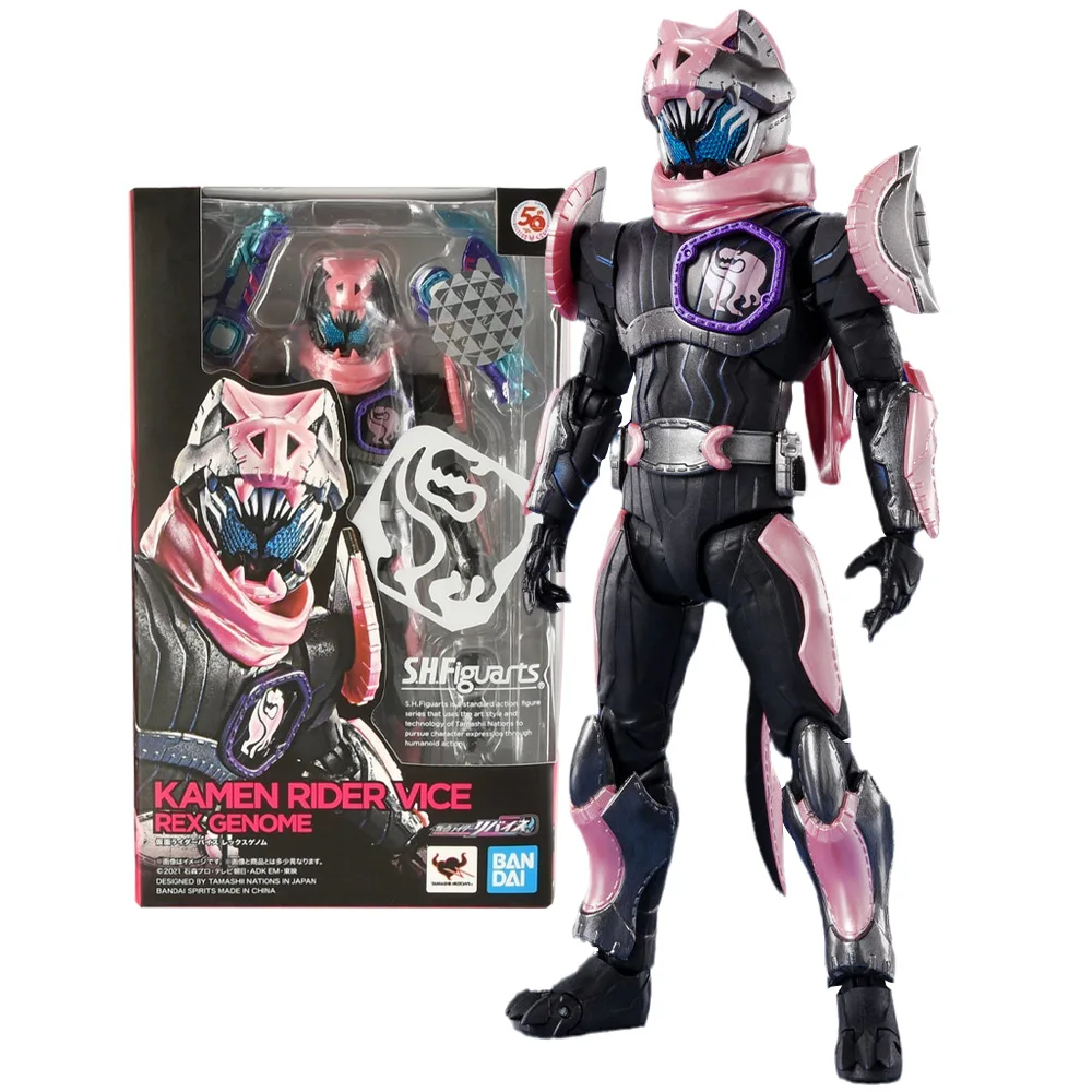 

Bandai Genuine Kamen Rider Revice Model Anime Figure SHF Masked Rider Vice Rex Genome Collection Model Anime Action Figure Toys