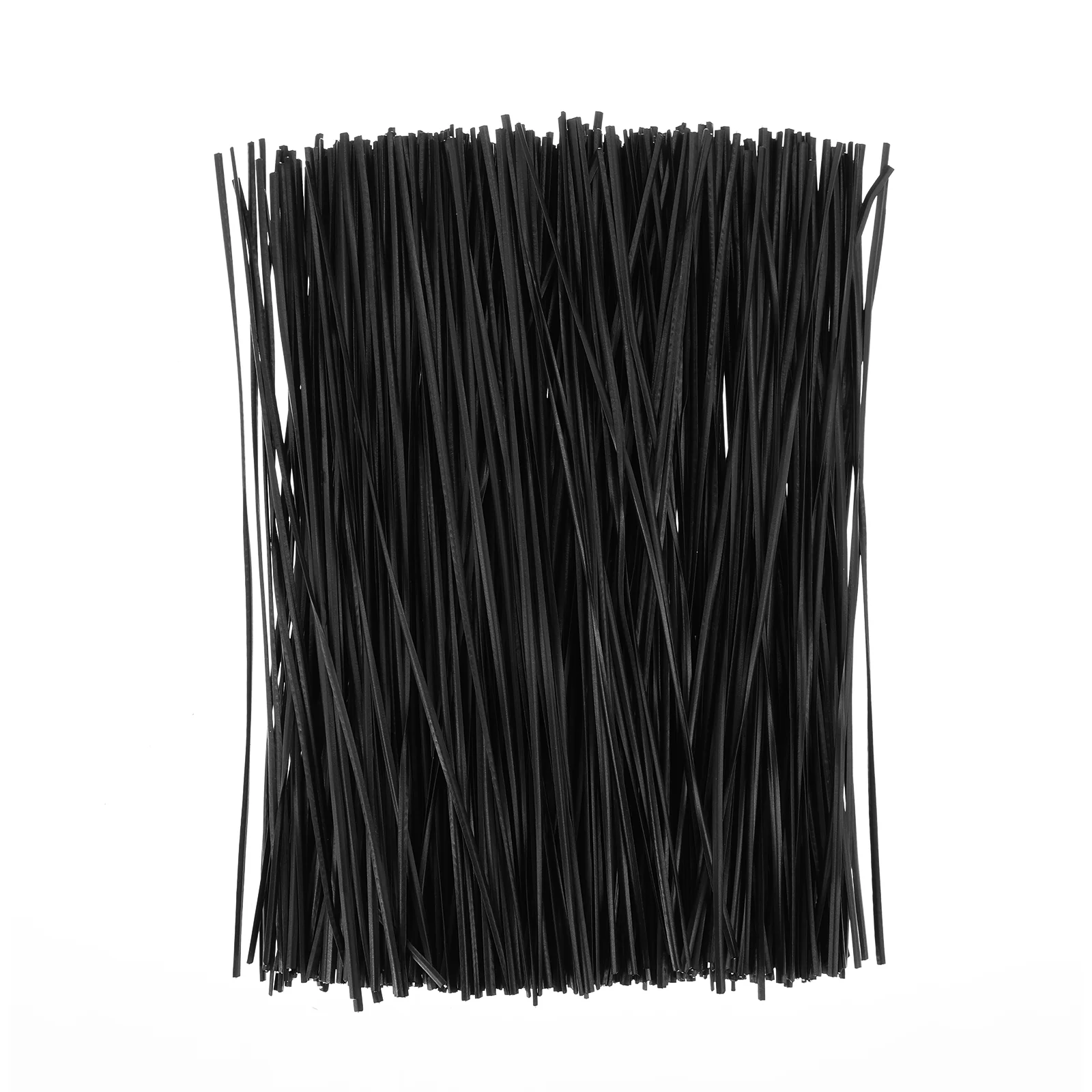 

500pcs Twists Ties Cable Ties 15cm Cable Organizer Coated Wire Ties (Black)