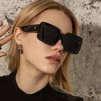 2022 luxury rivet sunglasses women rectangle mirror black leopard gradient sun glasses retro vintage oculos de sol