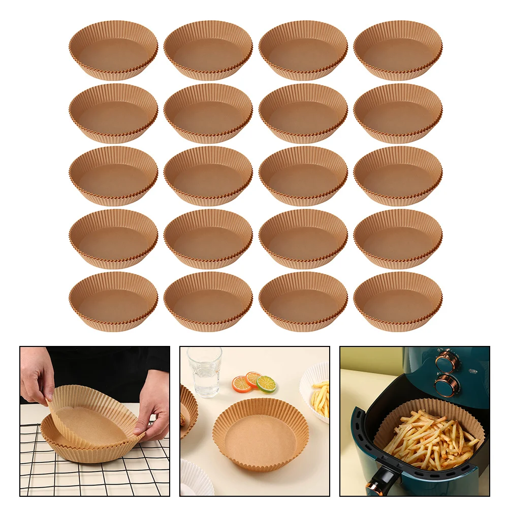 

100pcs Disposable Air Fryer Liners Non Stick Oil Proof Baking Paper Liner