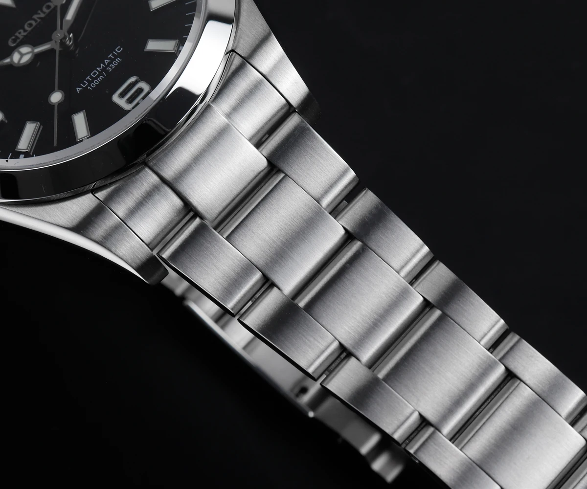 Скидка Часы Cronos Мужские механические, роскошные спортивные автоматические в стиле унисекс, с циферблатом 39 мм, для скалолазания, 10 бар