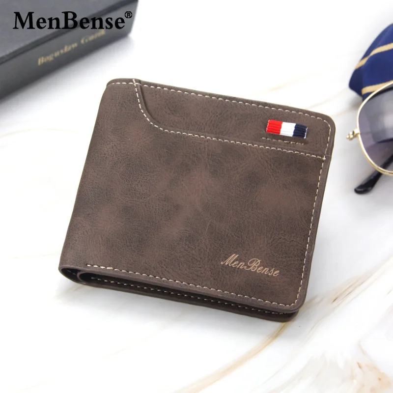 

New Men's Wallet Fashion Casual Men's Tri-Fold Bag Large Capacity Multiple Card Slots Wallet Men's Short Wallet Gothic Purse
