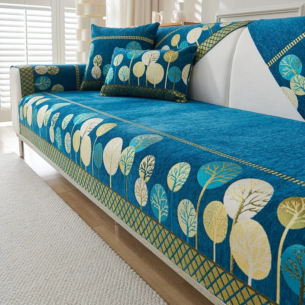 1 шт. коврик для дивана из синели с изображением полной луны четырехсезонный