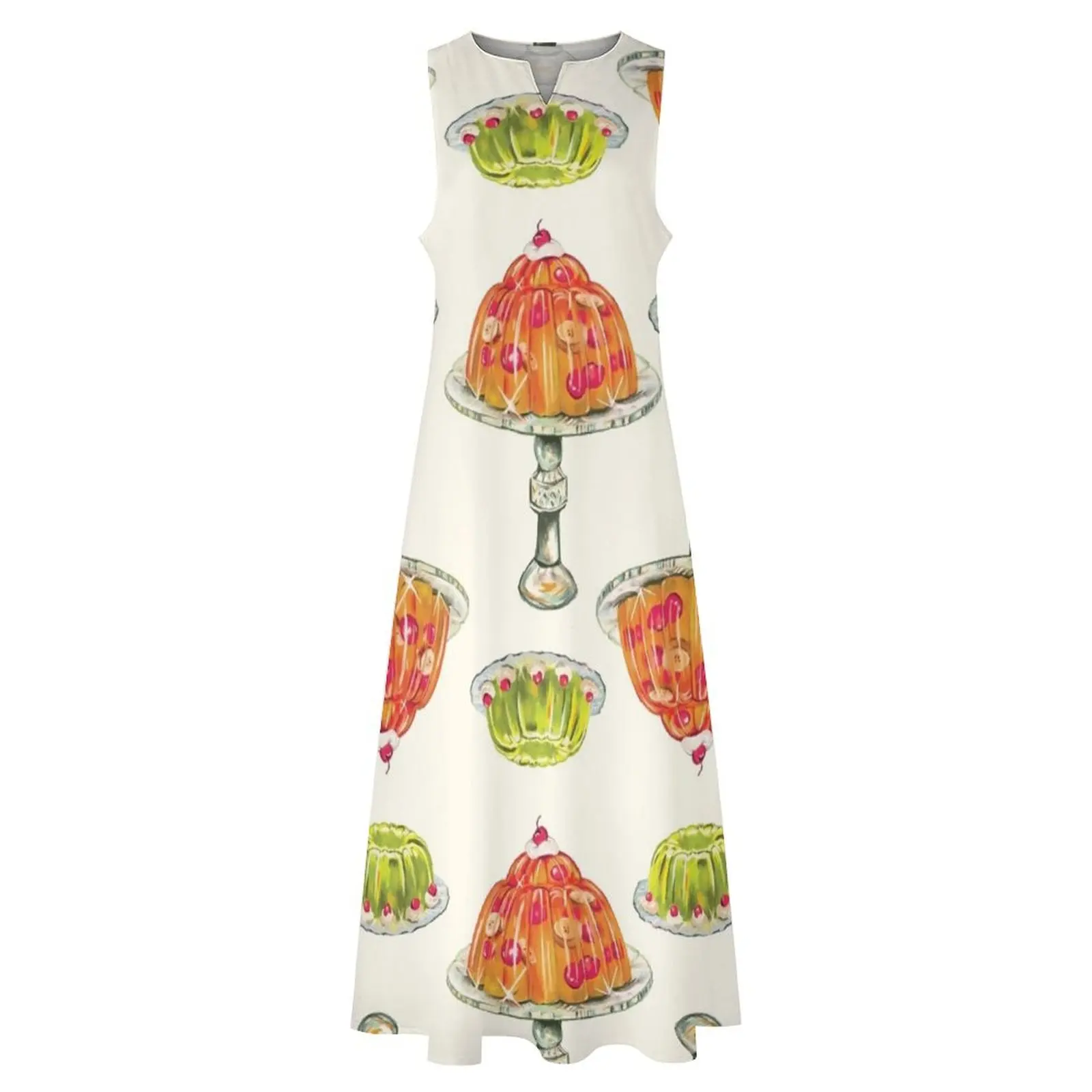 Винтажный узор вишневой и лаймовой железы. Милое ностальгическое кухонное