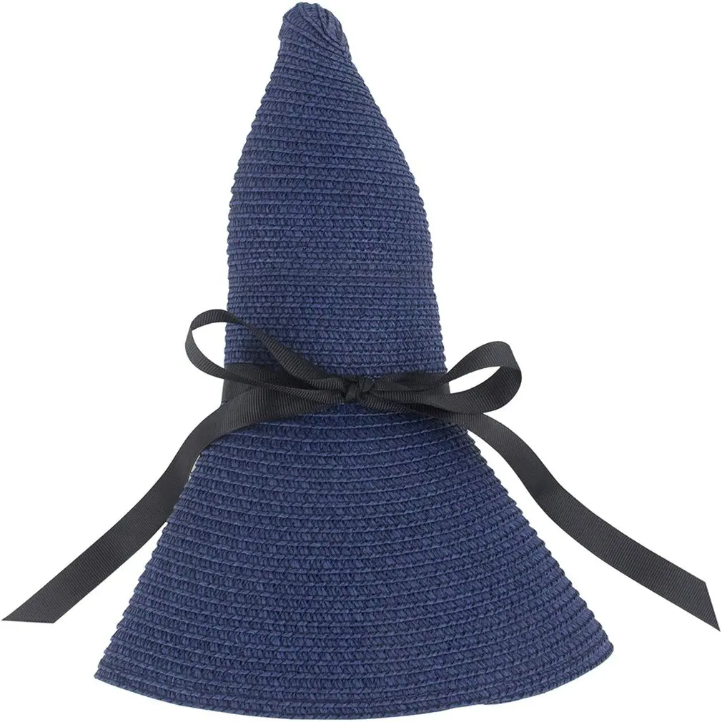 

Шляпа женская Соломенная Складная с широкими полями и защитой от УФ-лучей