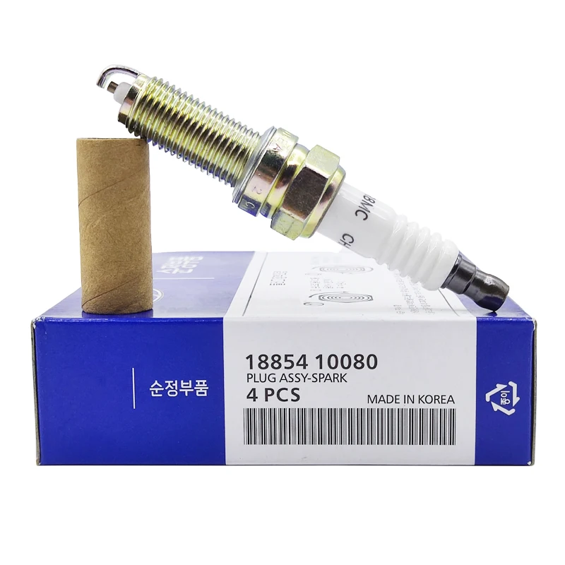 

4pcs/lot 18854-10080 New Spark Plug For Hyundai I20 IX20 I30 Kia Rio Soul Pro Cee'd III Carens 1885410080 RE8MC Car Accessories