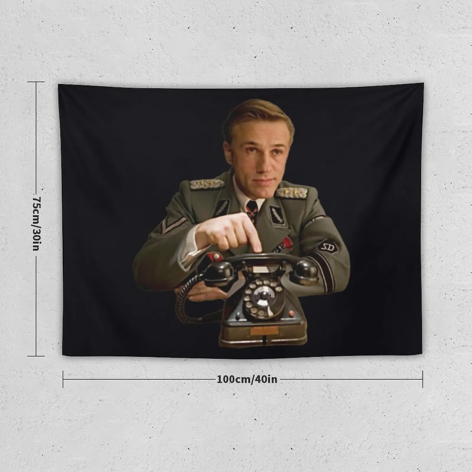 Фото Бесславные ублюдки - Col. Hans Landa\t\t Гобелен Эстетический декор комнаты Ковер Стена Украшения дома Аксессуары Гобелен №2