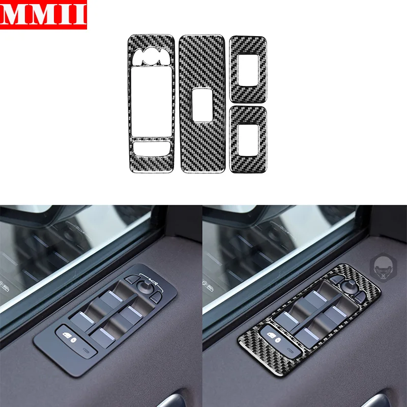 

MMII For Land Rover Discovery Sport 2015-2019 Carbon Fiber Windows Control Panel Cover Sticker Interiors Trim Car Accessories