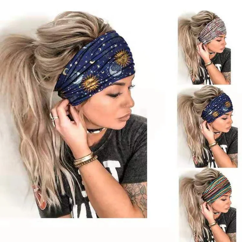 

Fashion Tie Cycling Yoga Sweat Temperament Headband Women Sweatband Yoga Hair Bands Sweat Wash Bands Sports Safety