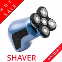 new electric shaver five head razor bald hair clipper lithium battery multi functional washing beard knife