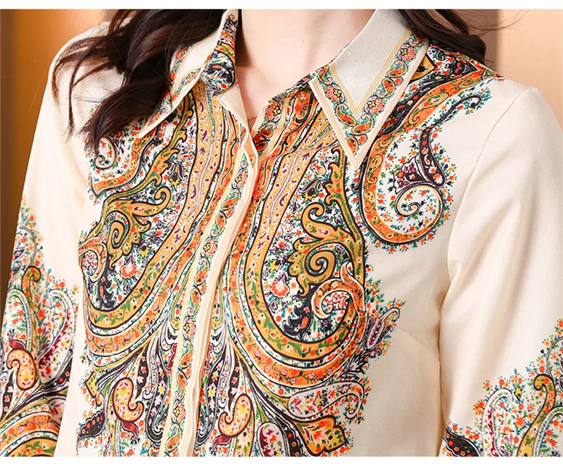 FANIECES 한국후후후후옷 옷 свободные модные роскошные женские рубашки с принтом блузки