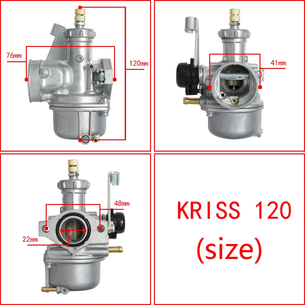 Фото Карбюратор для мотоцикла Kriss120 AX125 AX125aaf Fury125R KLX140 120-140 куб. см, прямая замена №2
