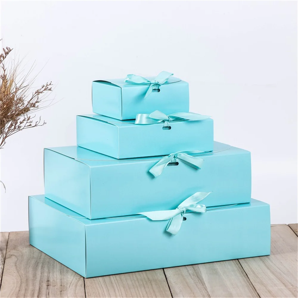 

Square Thicken Gift Box With Ribbons Birthday Wedding Event & Party Favours Decoration Storage Gift Wrap Bridesmaid Proposal