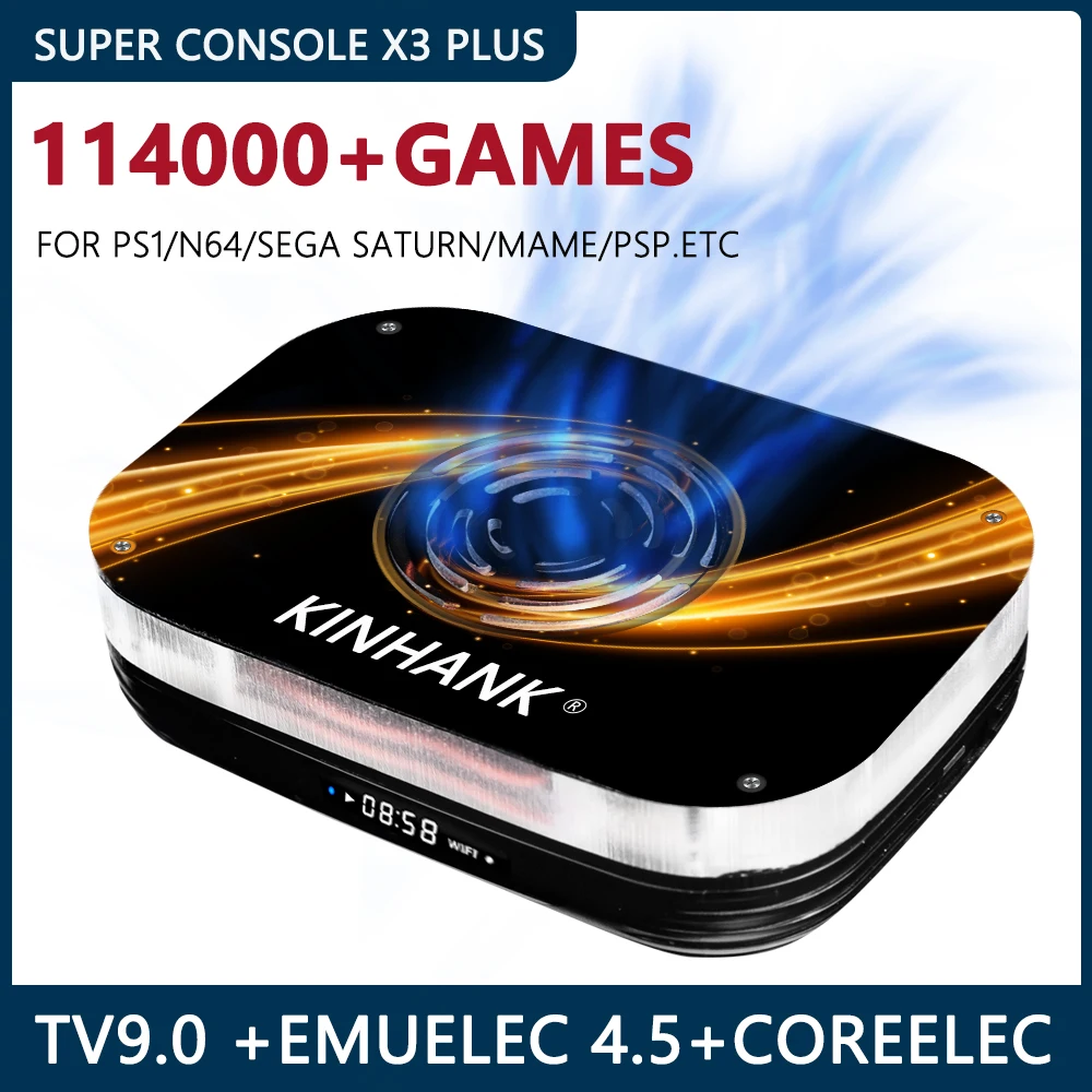 Super Console x3 Plus Retro Video Game Console with 114000 Classic Games For PSP/PS1/SS/N64/DC.Three System All In One